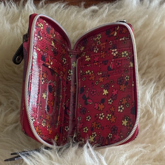 Sakroots Burgundy Floral Cell Phone Wallet Wristlet - Picture 4 of 4